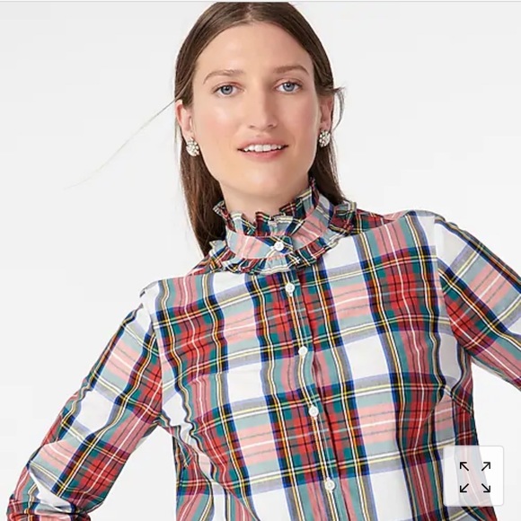 J. Crew Ruffleneck Boy Fit Shirt - Picture 1 of 5